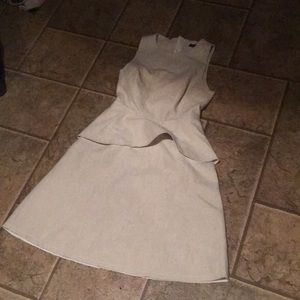 Banana republic size 0 women’s peplum burlap dress